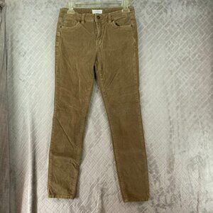 Cambridge Dry Goods Womans 6 Corduroy Jeans Brown Skinny Mid Rise Stretch